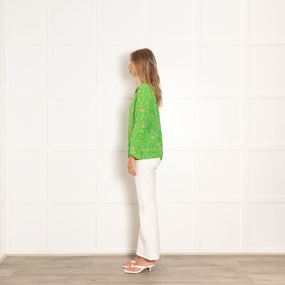 Baum Und Pferdgarten Green Yellow Floral Blouse