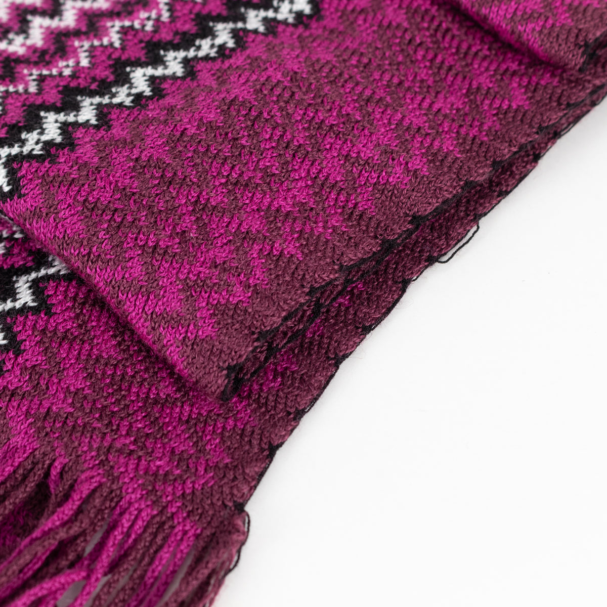 Missoni Pink, Purple and Blue Chevron Knit Scarf