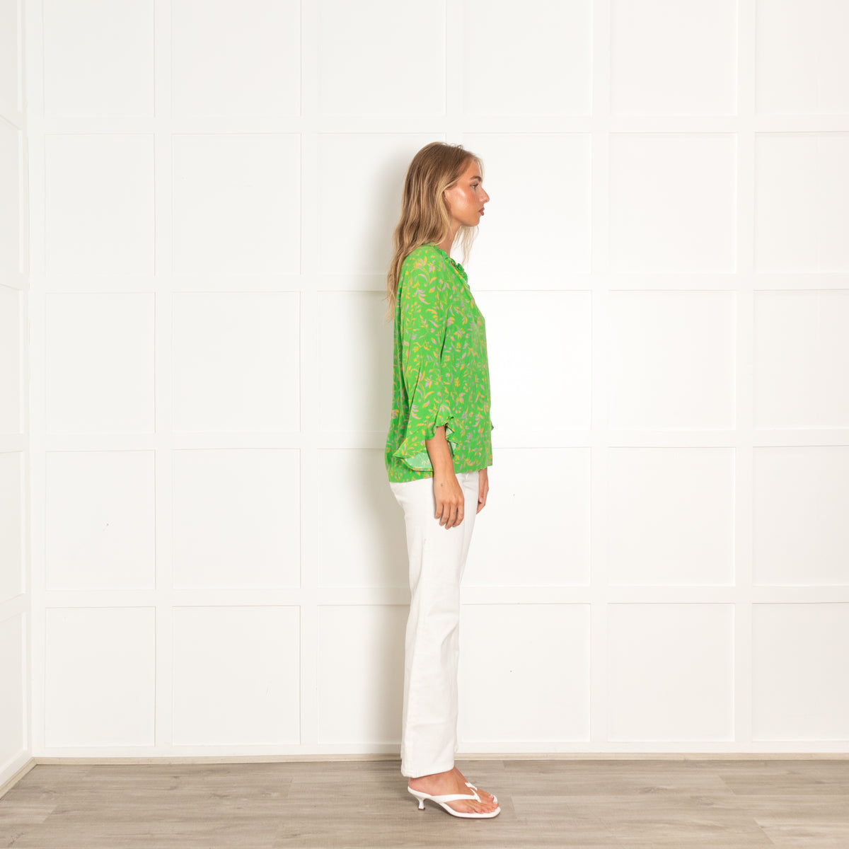 Baum Und Pferdgarten Green Yellow Floral Blouse