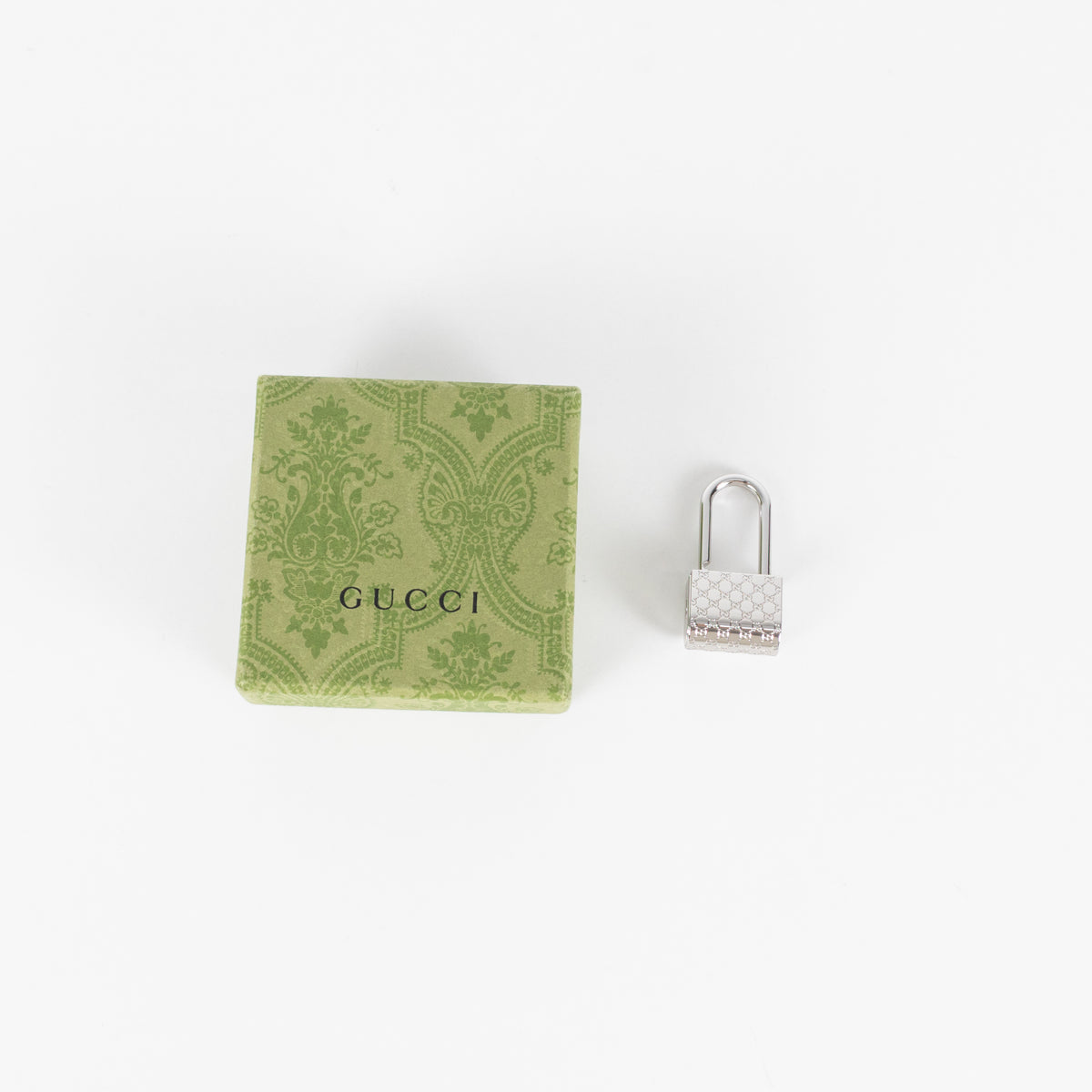 Gucci Silver Padlock And Key Pendant Necklace