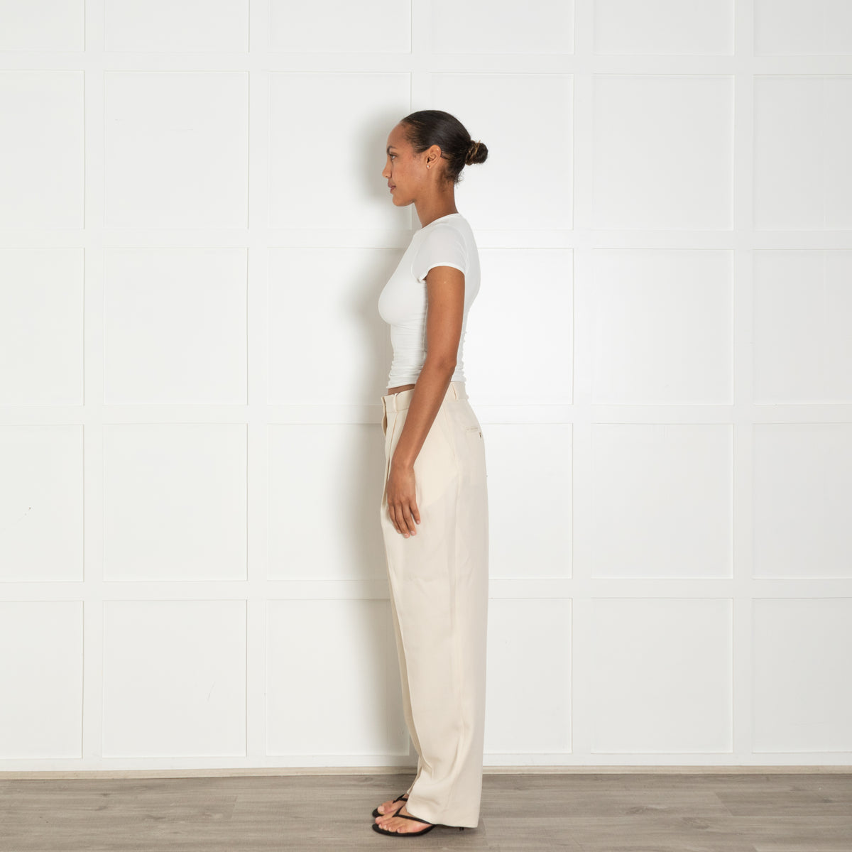 Toteme Cream Tailored Trousers
