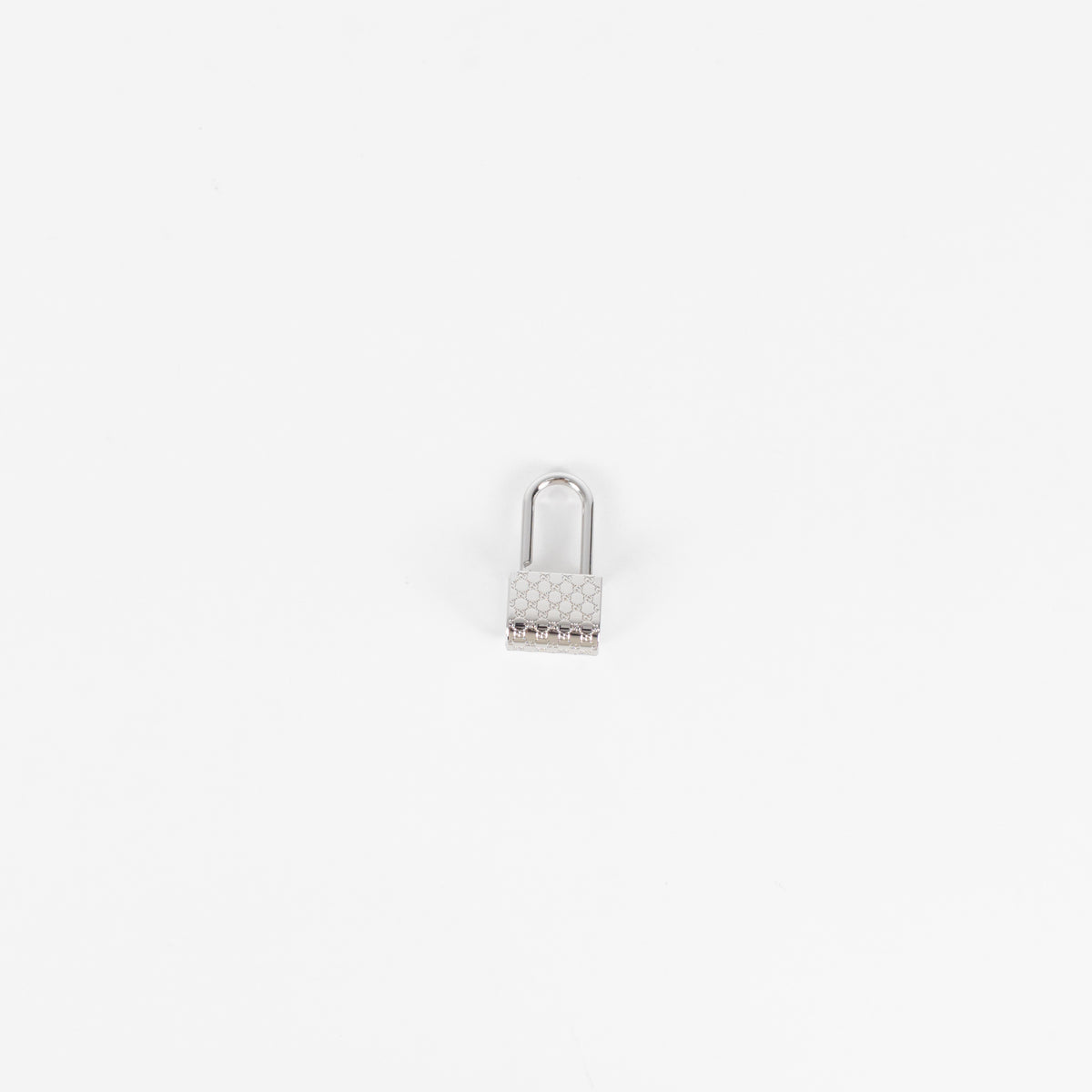 Gucci Silver Padlock And Key Pendant Necklace
