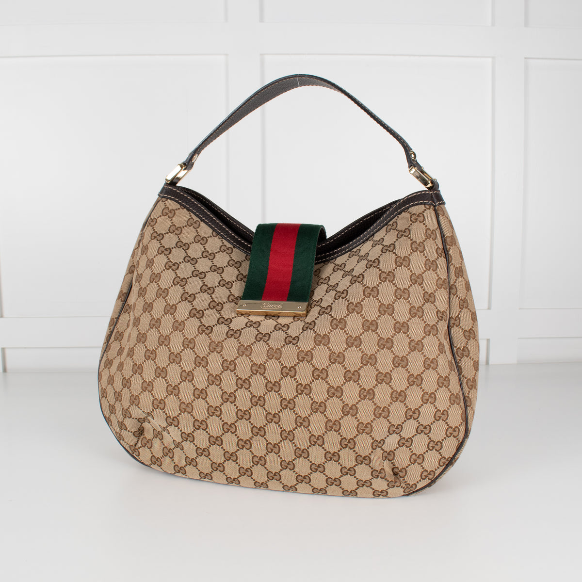Gucci Vintage Monogram Web Hobo Bag