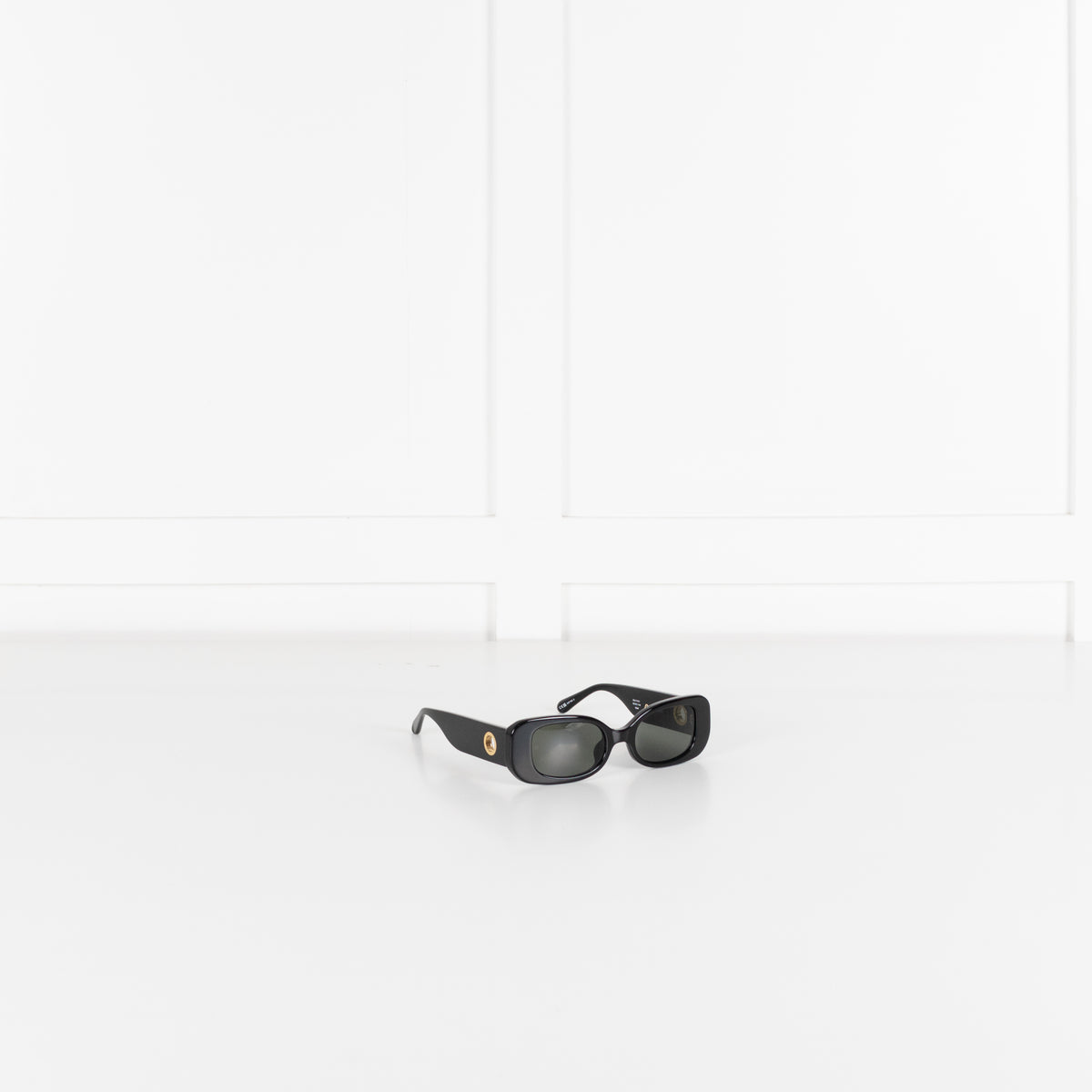 Linda Farrow Black Acetate Rectangle Shape
