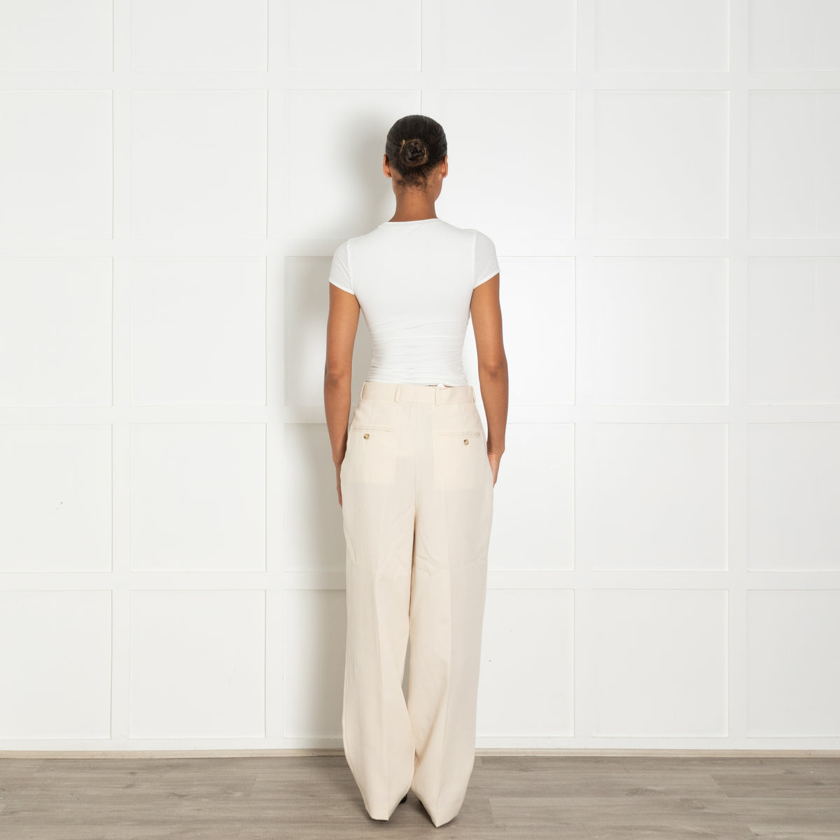 Toteme Cream Tailored Trousers