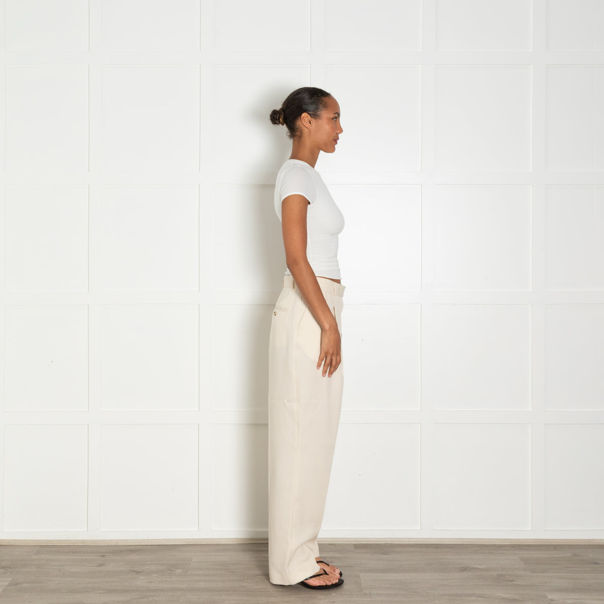 Toteme Cream Tailored Trousers
