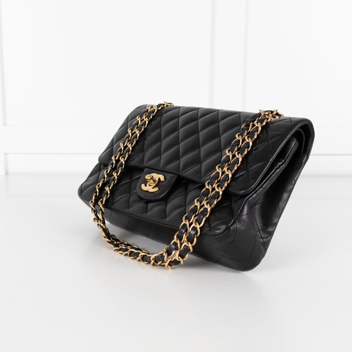 Chanel Medium Black Double Flap with Gold Hardware
