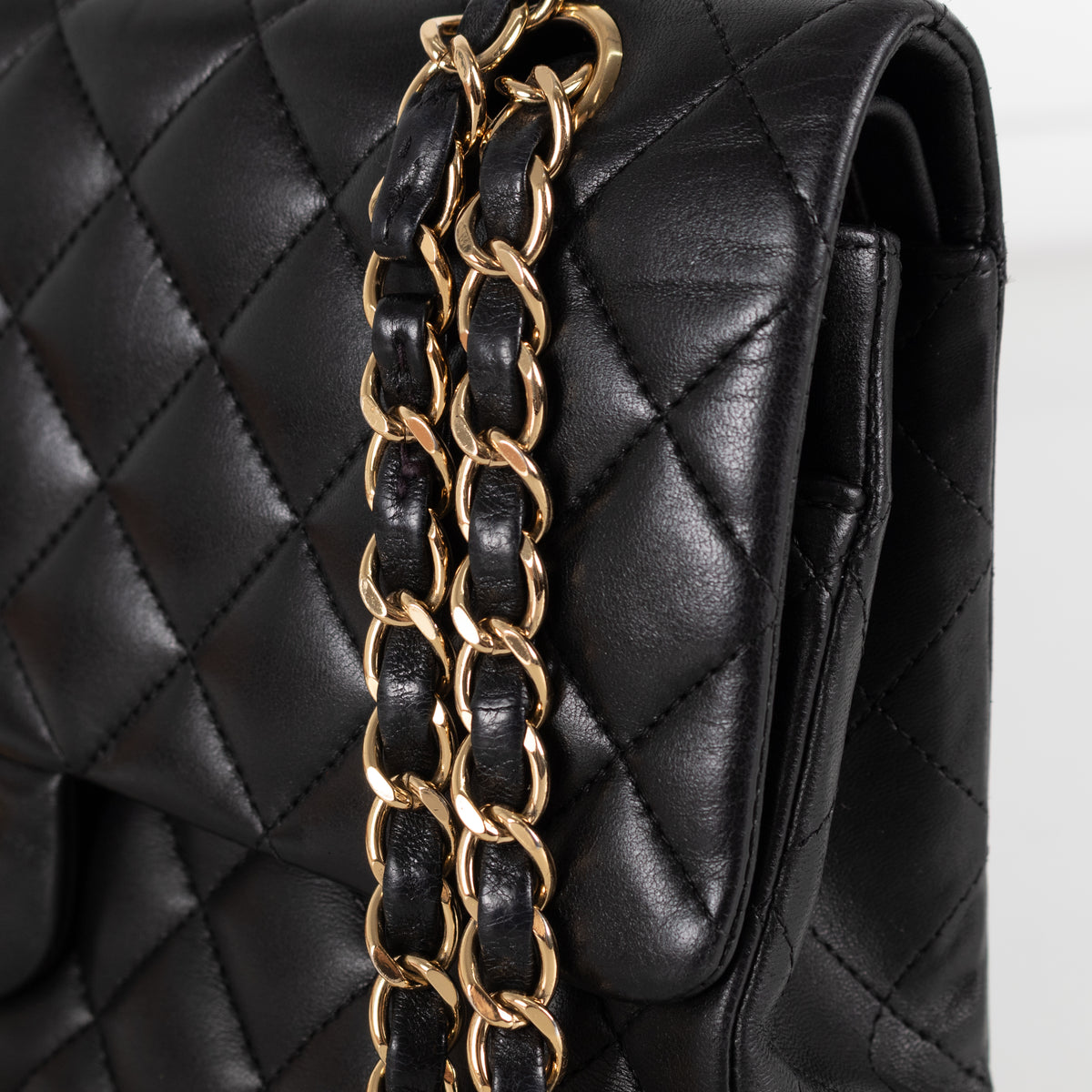 Chanel Medium Black Double Flap with Gold Hardware