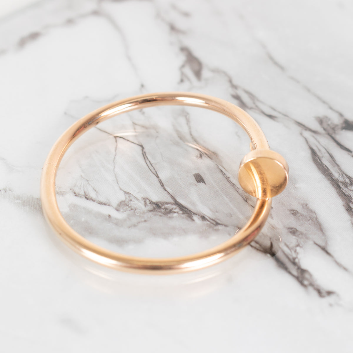 Cartier Rose Gold Plain Juste Un Clou Bracelet Size 16