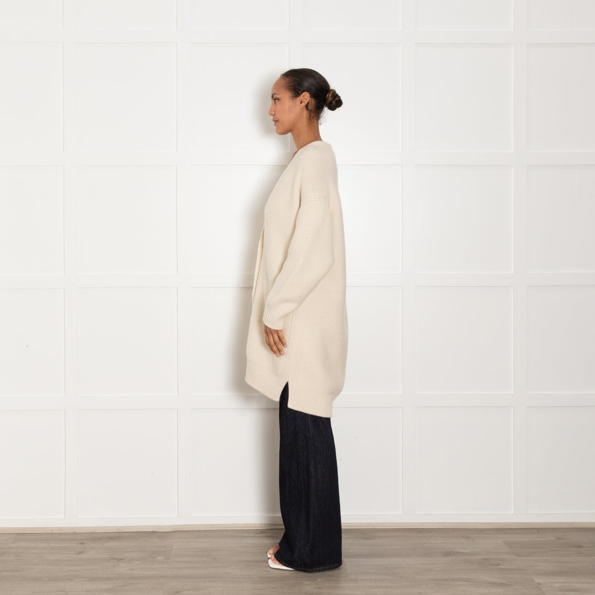 Hermes Cream Cashmere Long Cardigan