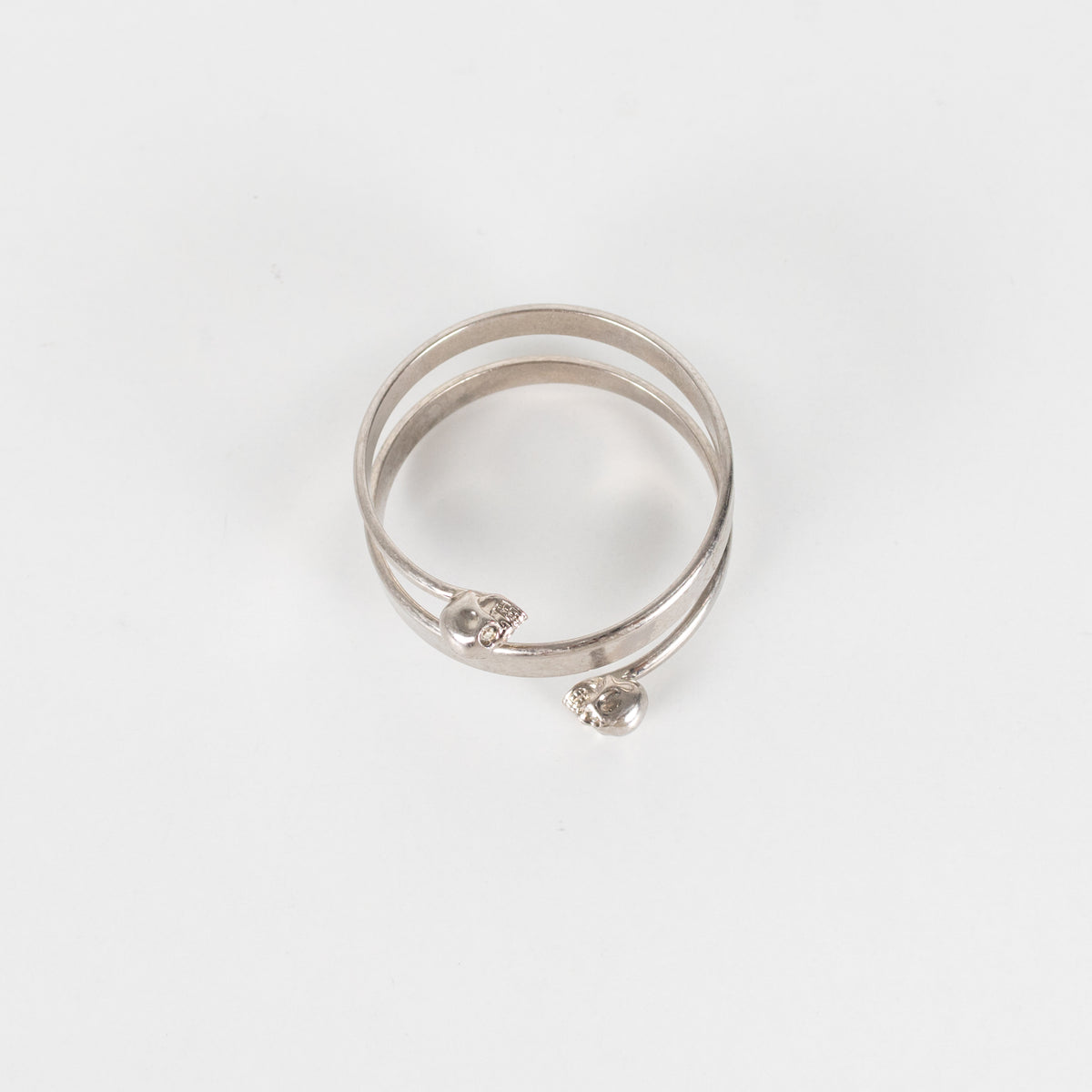 Alexander McQueen Skull Silver Tone Bangle