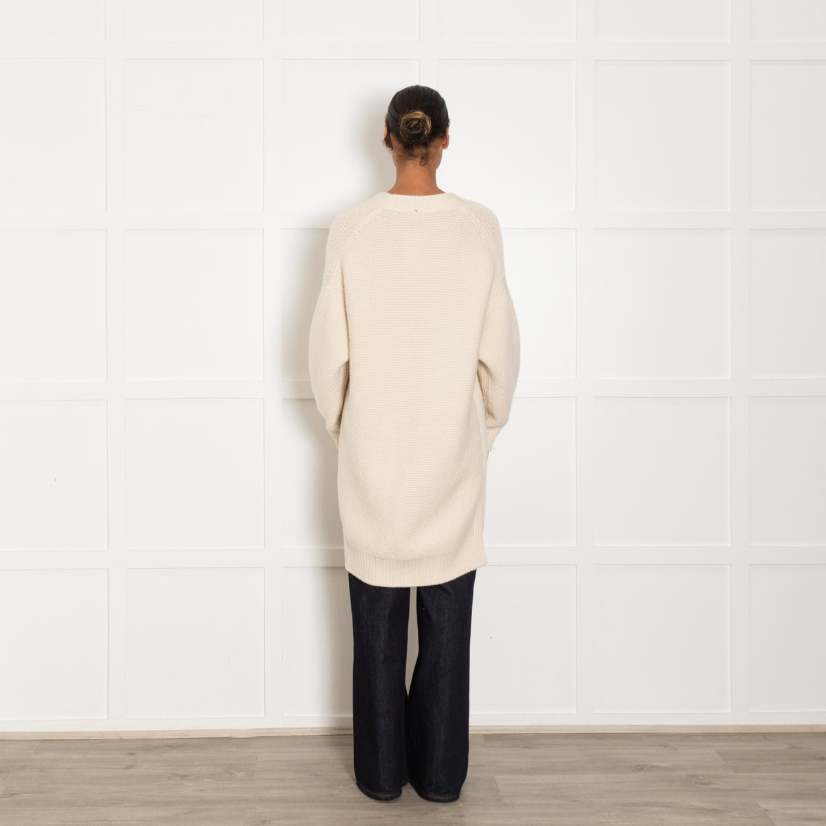 Hermes Cream Cashmere Long Cardigan