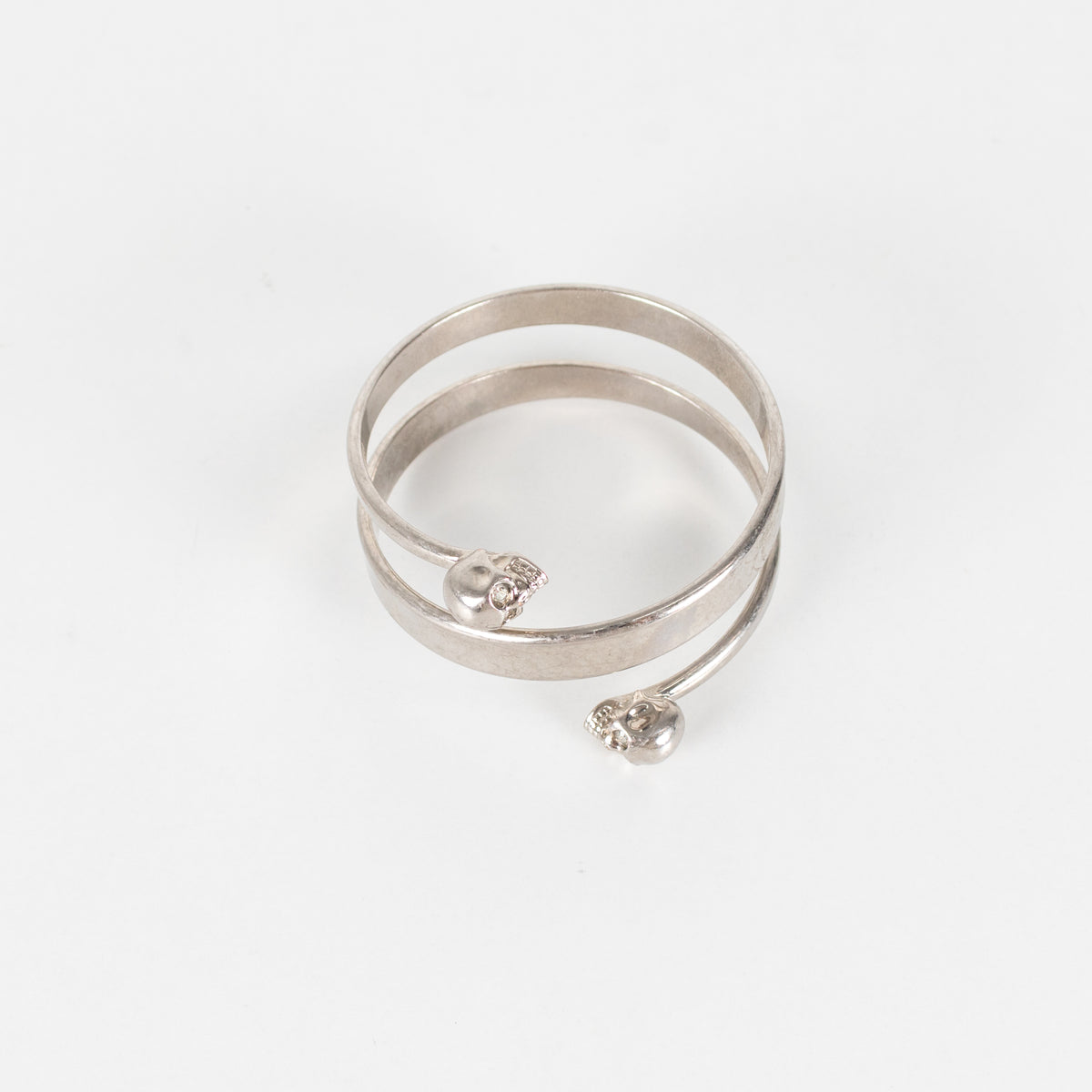 Alexander McQueen Skull Silver Tone Bangle
