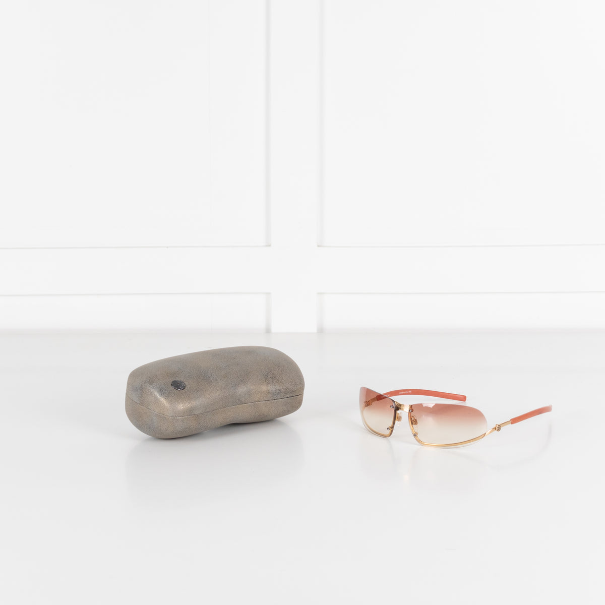 Chanel Orange Tone Frameless Sunglasses