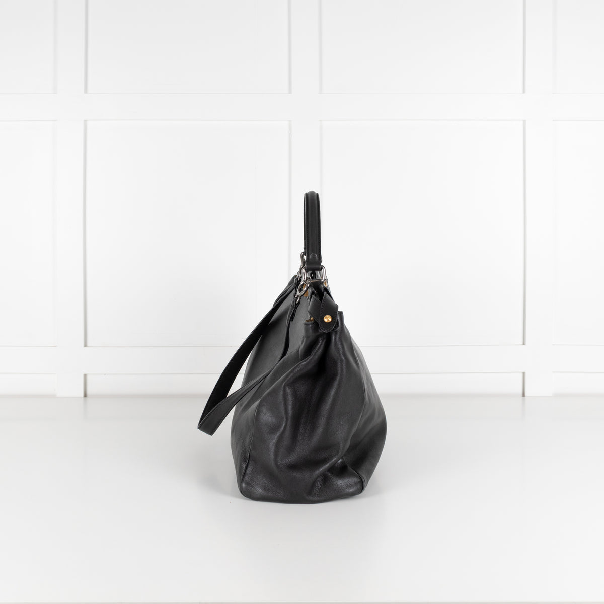 Fendi Vintage Peekaboo Large Leather & Cowhide 2 Way Handbag