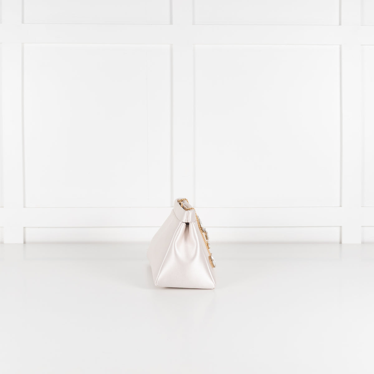 DeMellier Cannes Satin Clutch with Crystals