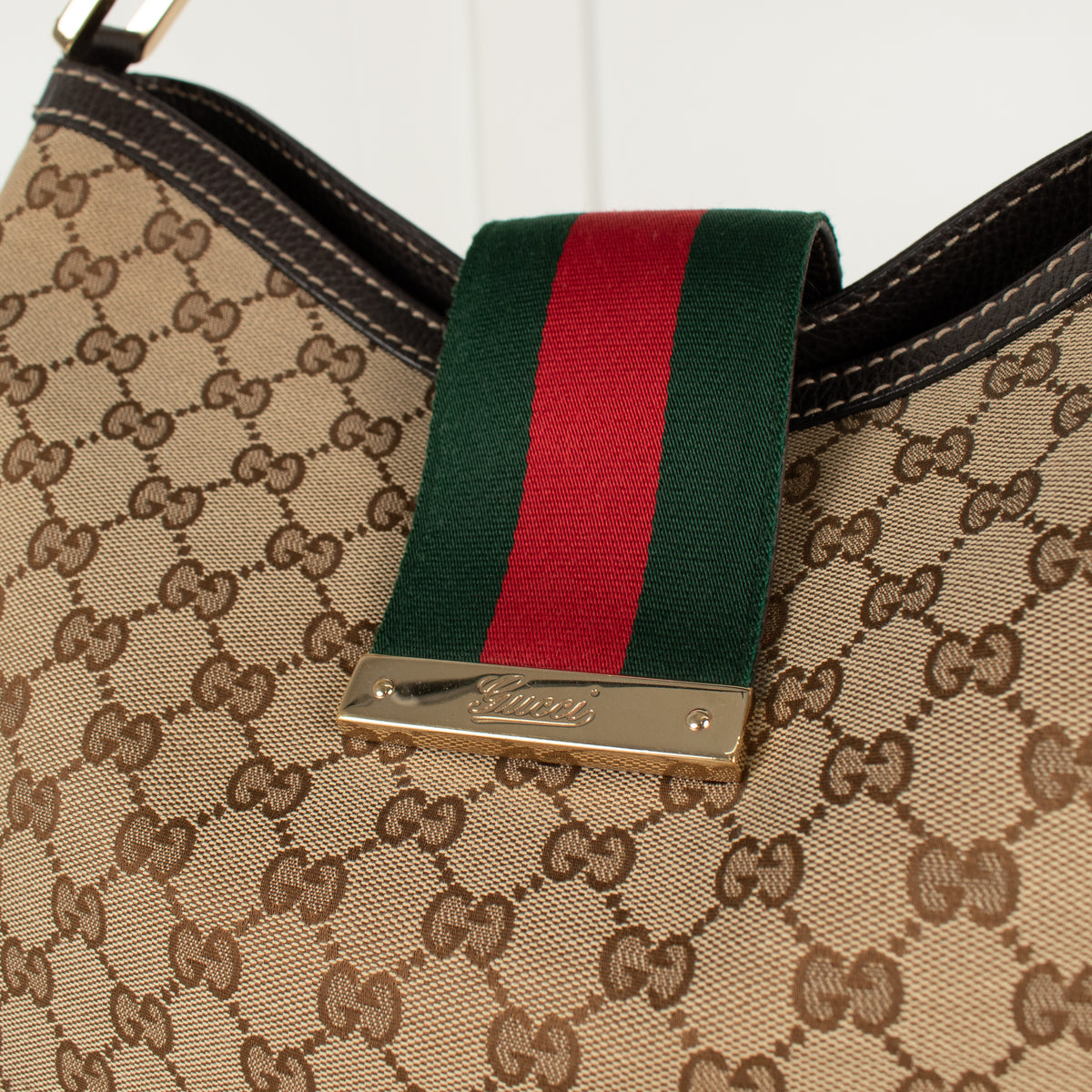 Gucci Vintage Monogram Web Hobo Bag