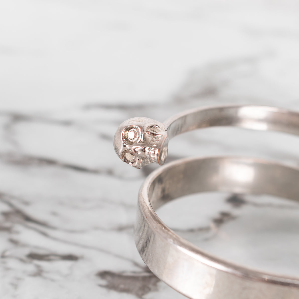 Alexander McQueen Skull Silver Tone Bangle