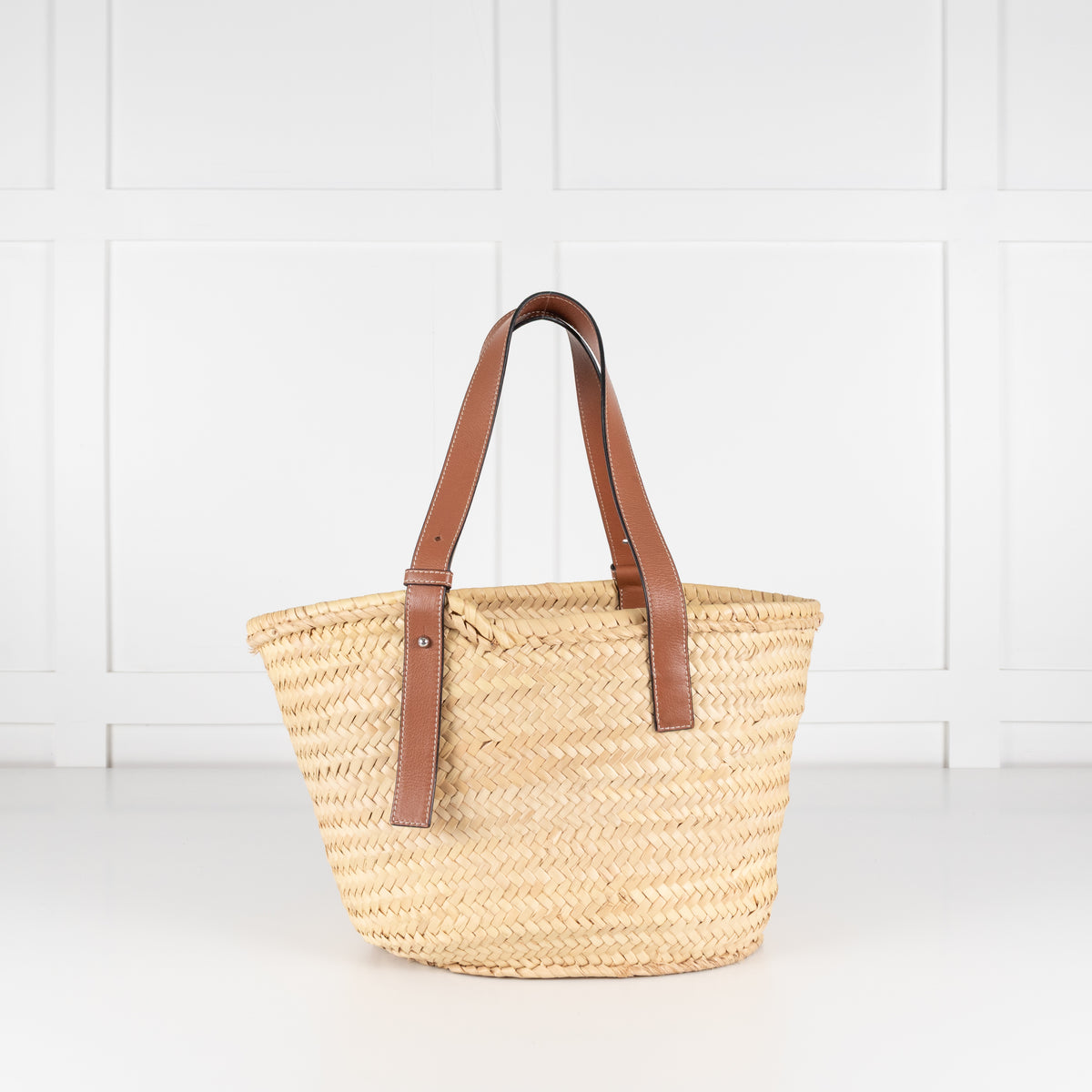 Loewe Medium Raffia Tan Anagram Tote