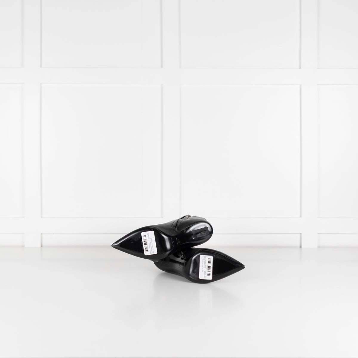 Saint Laurent Black Opyum Ankle Boots With Sculpted Heel