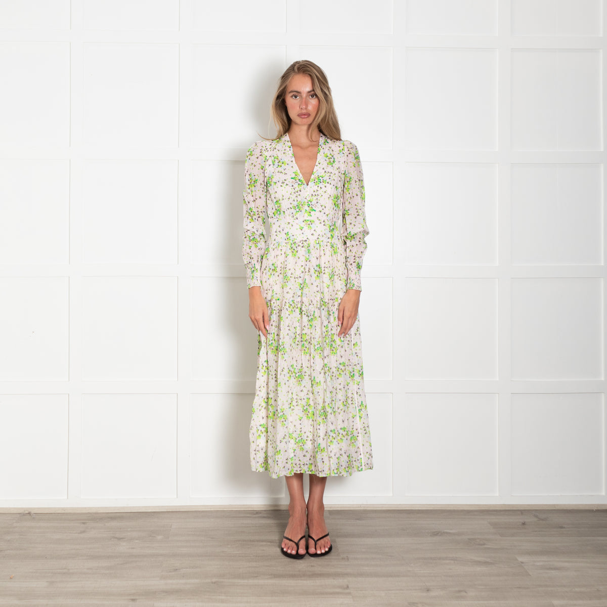 Me + Em Pink And Green Petal Burst Dress