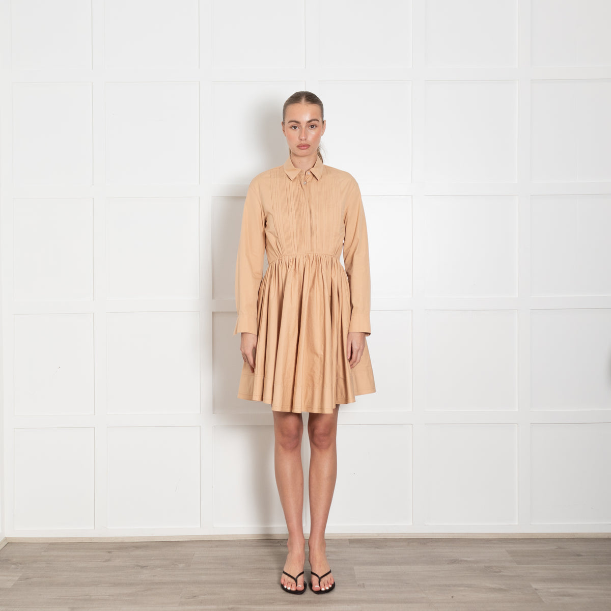 Jil Sander Nude Nouvelle Cotton Shirt Dress