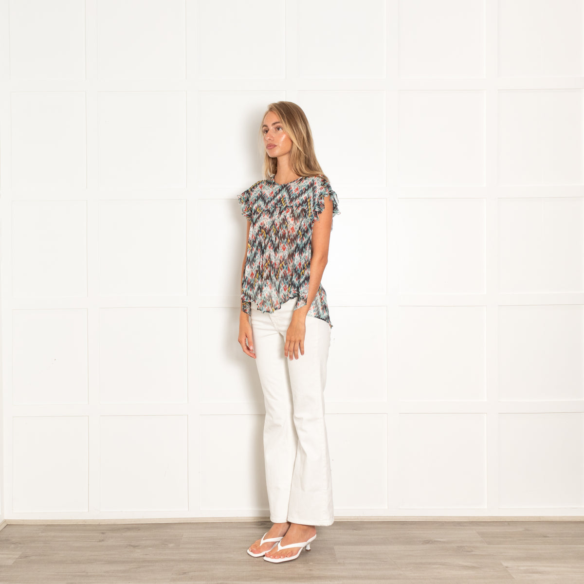 Isabel Marant Ikat Print Silk Blouse