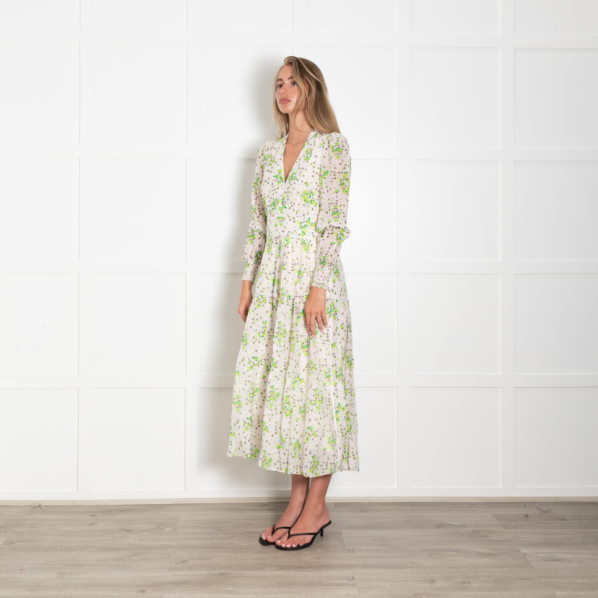 Me + Em Pink And Green Petal Burst Dress