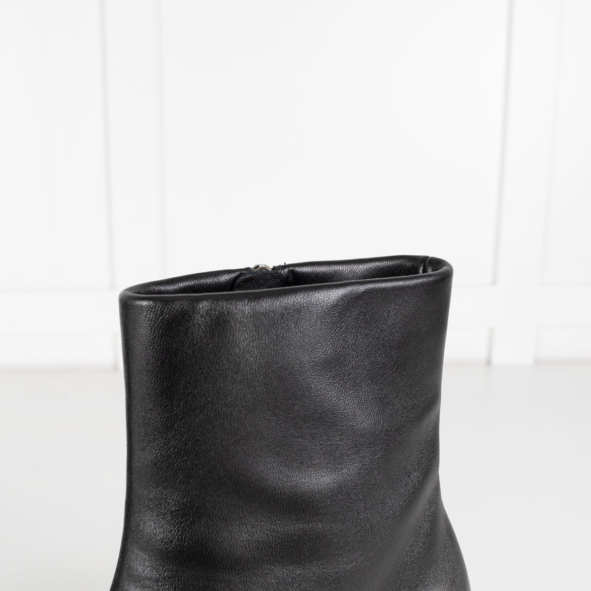 Saint Laurent Black Opyum Ankle Boots With Sculpted Heel