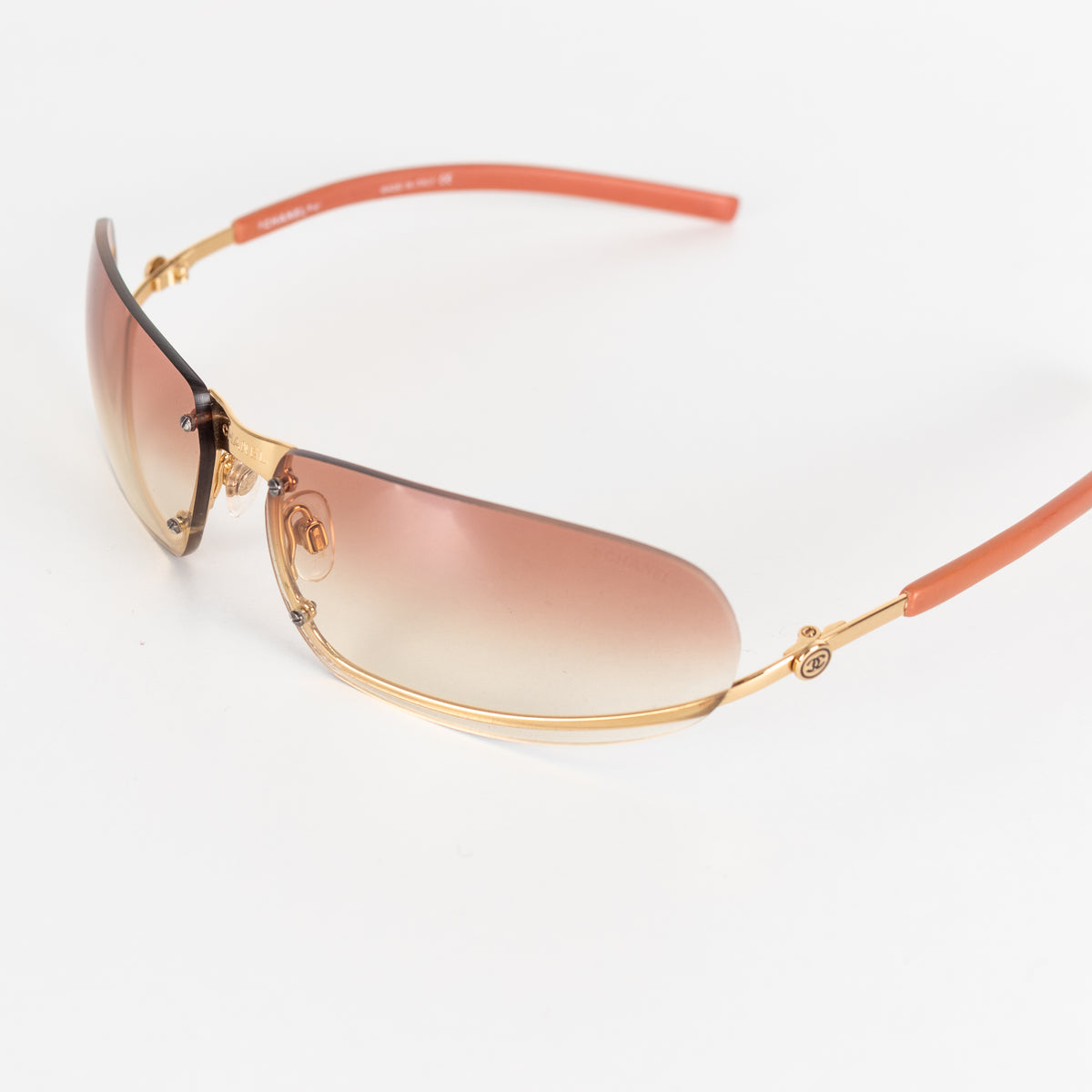 Chanel Orange Tone Frameless Sunglasses
