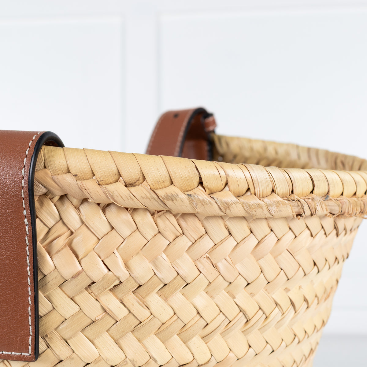 Loewe Medium Raffia Tan Anagram Tote