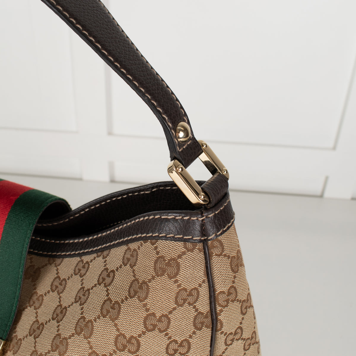 Gucci Vintage Monogram Web Hobo Bag