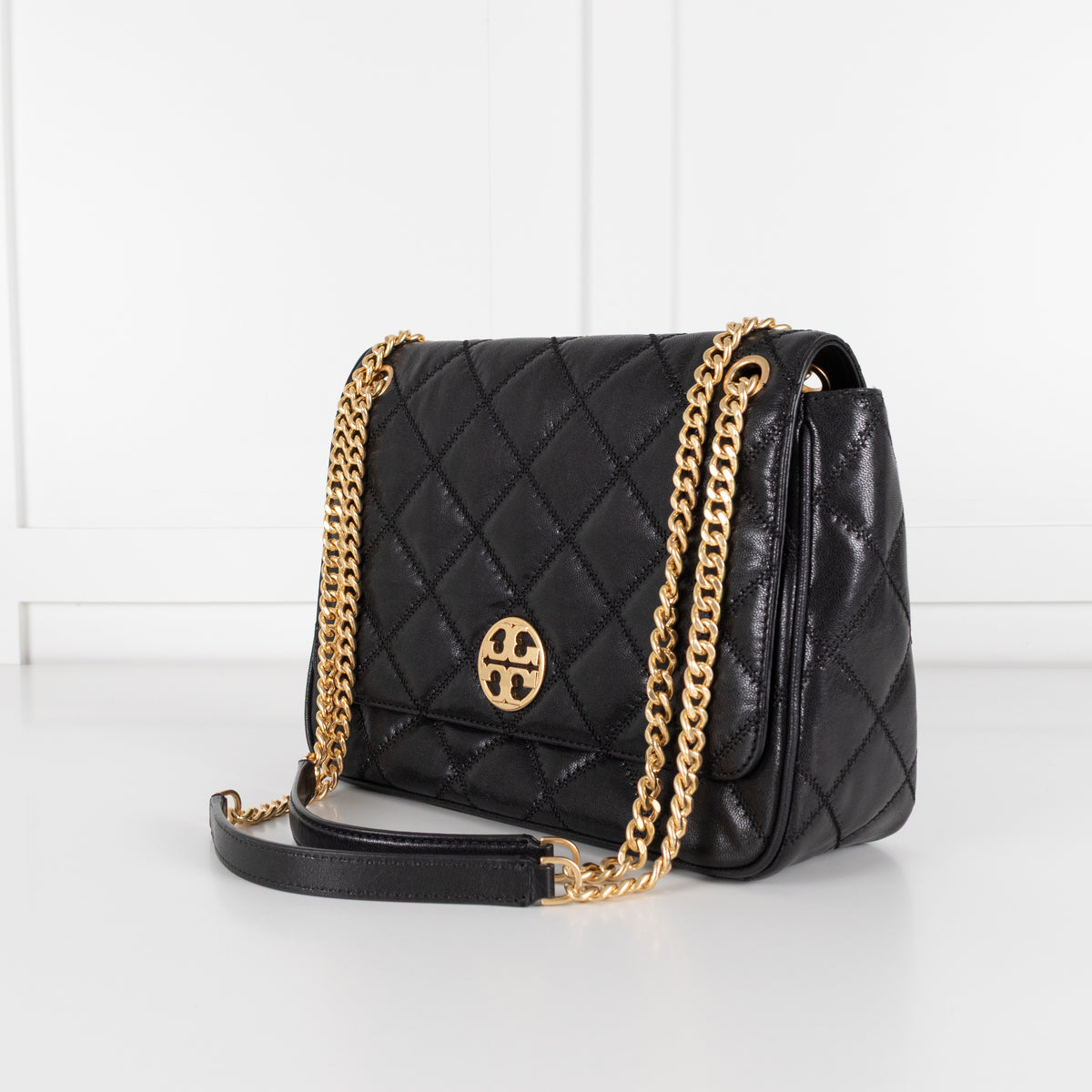 Tory Burch Black Quilted Leather Bag
