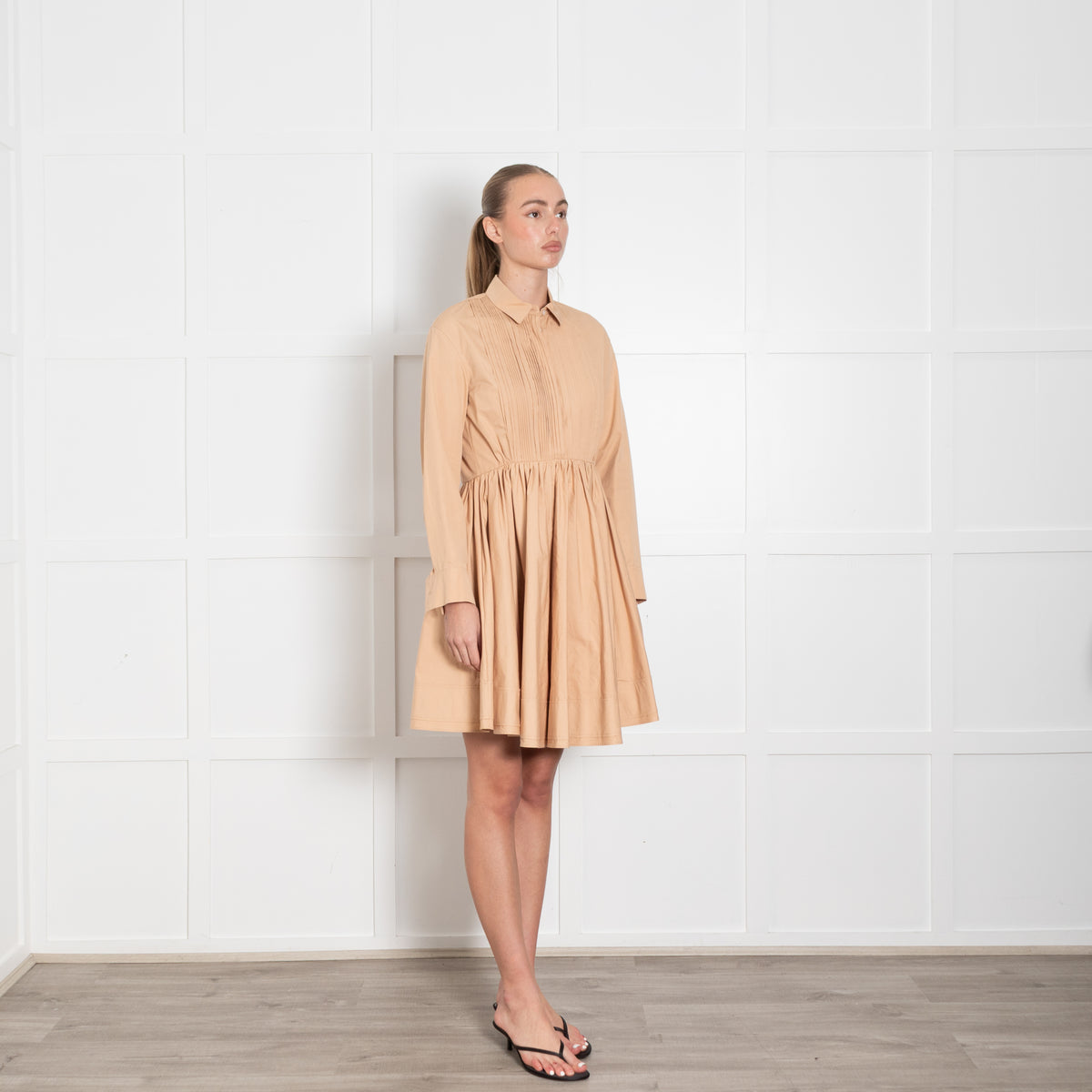 Jil Sander Nude Nouvelle Cotton Shirt Dress