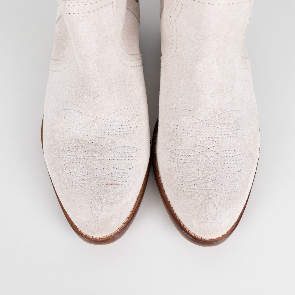 Zadig & Voltaire Preloved Pilar Cream Suede Studded Boots