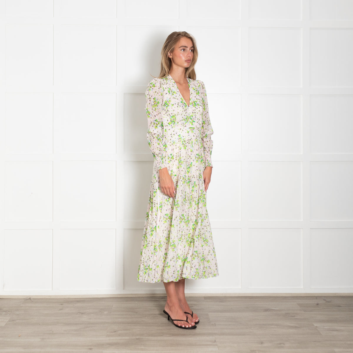 Me + Em Pink And Green Petal Burst Dress
