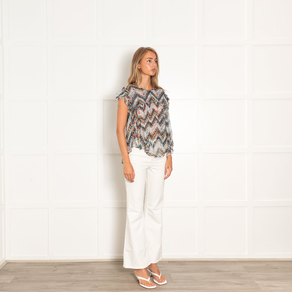 Isabel Marant Ikat Print Silk Blouse