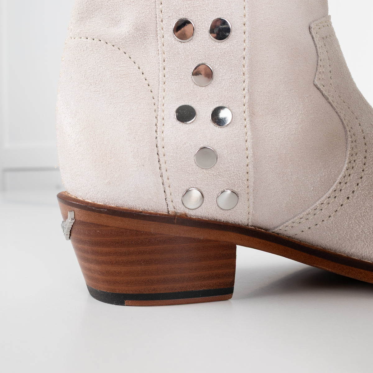 Zadig & Voltaire Preloved Pilar Cream Suede Studded Boots