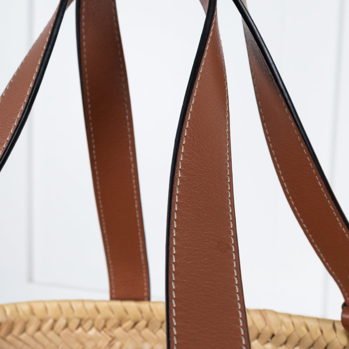 Loewe Medium Raffia Tan Anagram Tote