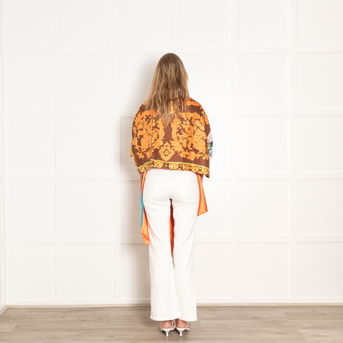 Rianna + Nina Multicolour Silk Stola With Belt