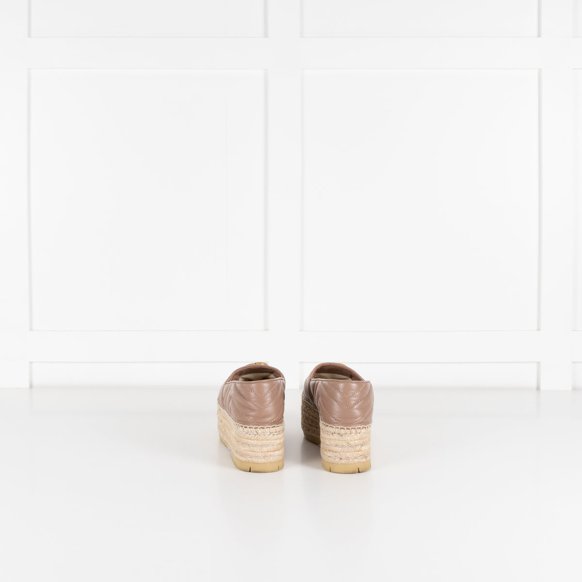 Gucci Beige Marmont Platform Espadrille