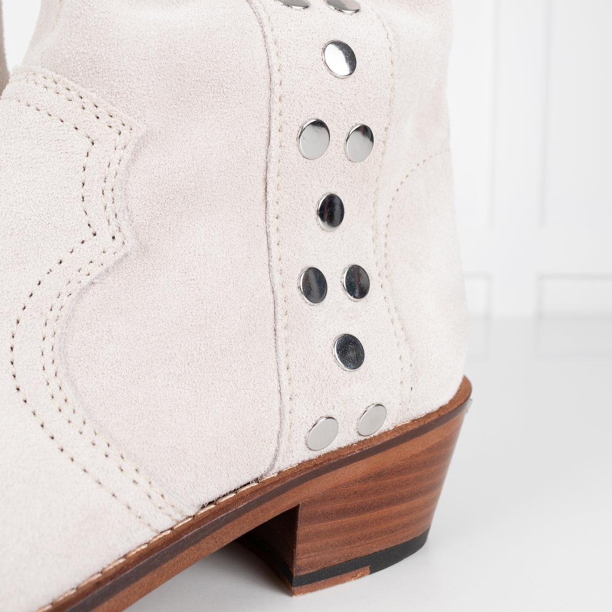 Zadig & Voltaire Preloved Pilar Cream Suede Studded Boots