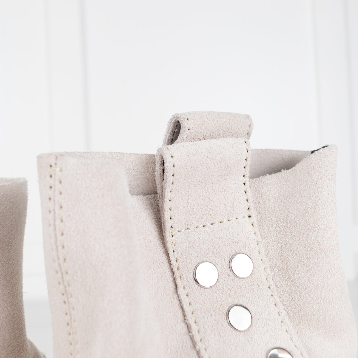 Zadig & Voltaire Preloved Pilar Cream Suede Studded Boots