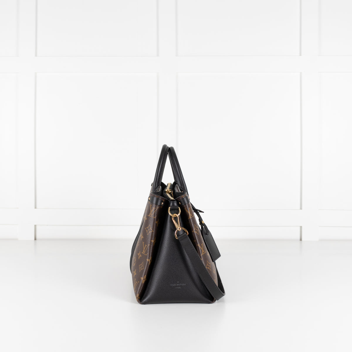 Louis Vuitton Brown Black Monogram Macassar Soufflot MM Handbag