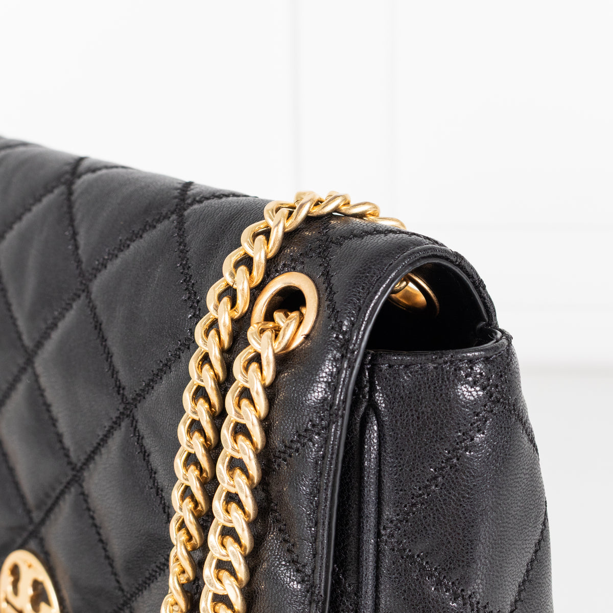 Tory Burch Black Quilted Leather Bag
