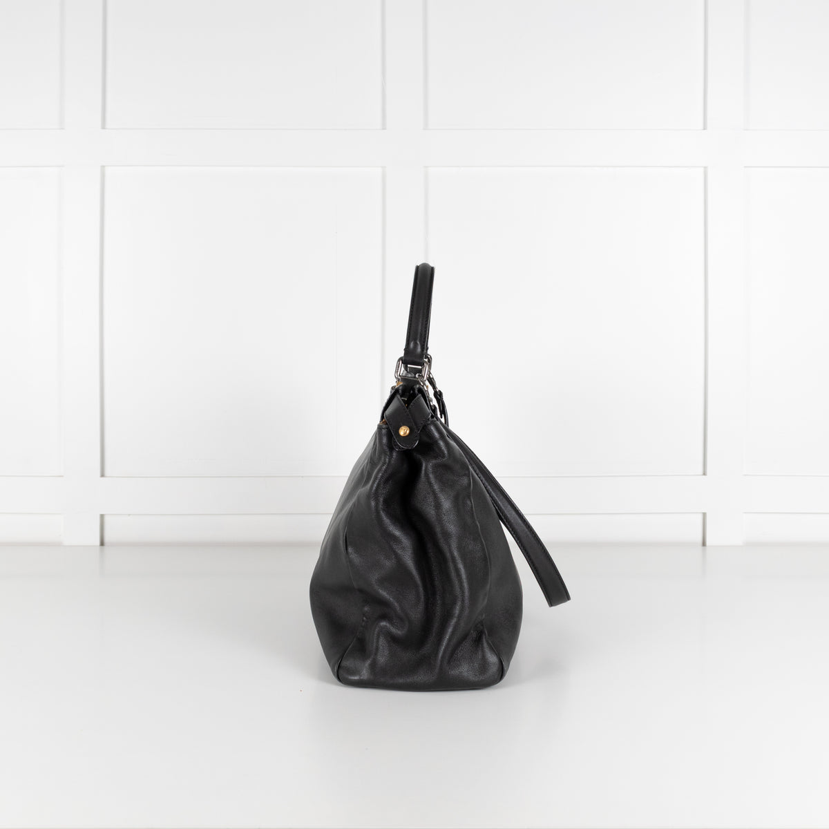 Fendi Vintage Peekaboo Large Leather & Cowhide 2 Way Handbag