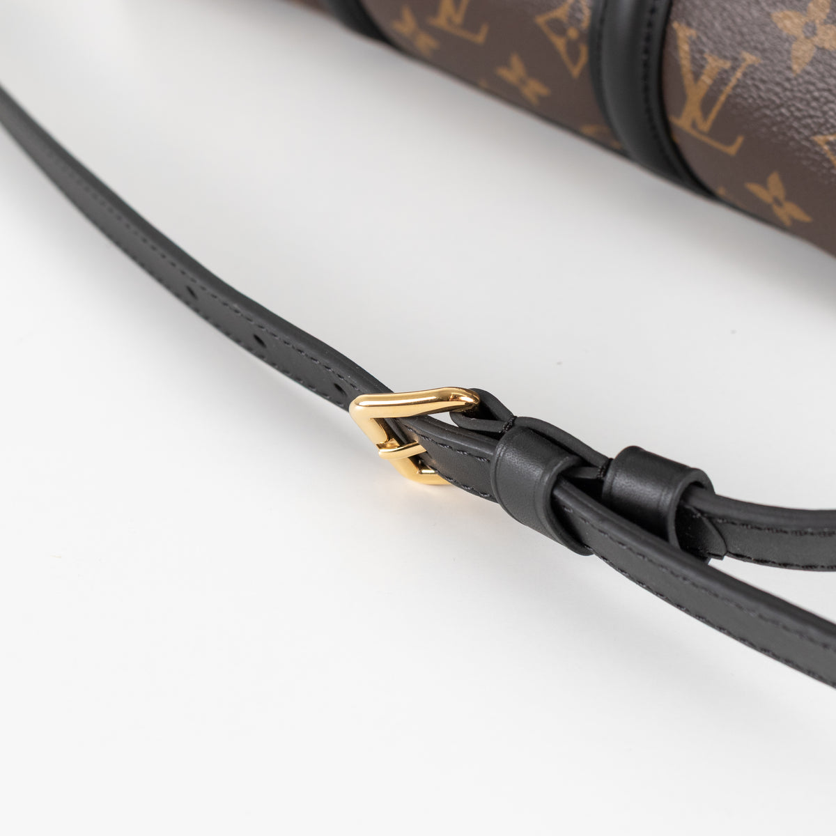 Louis Vuitton Brown Black Monogram Macassar Soufflot MM Handbag