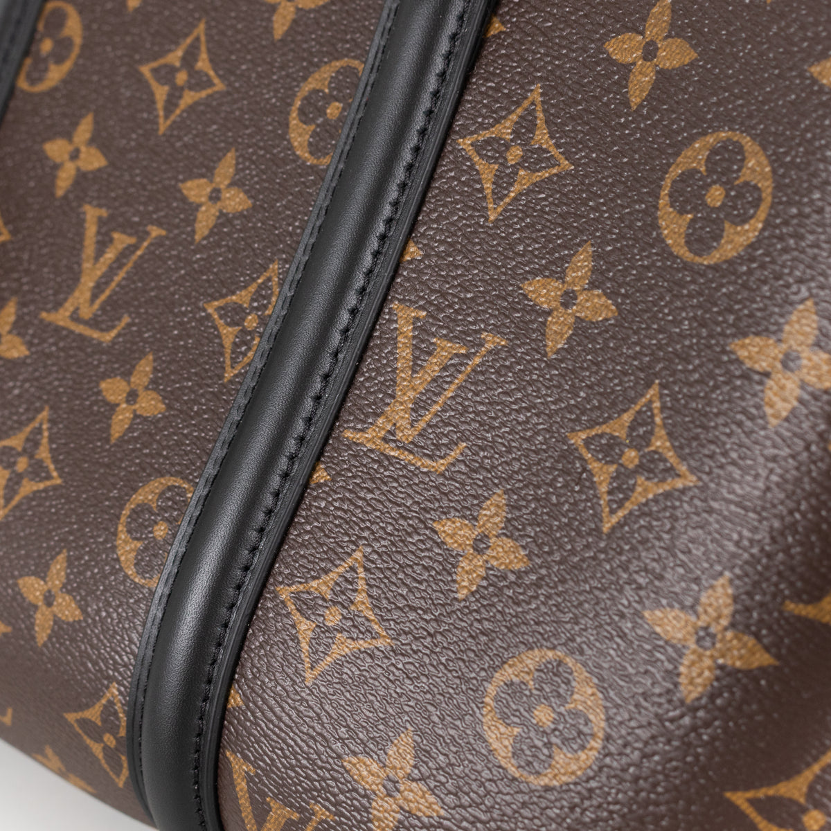 Louis Vuitton Brown Black Monogram Macassar Soufflot MM Handbag