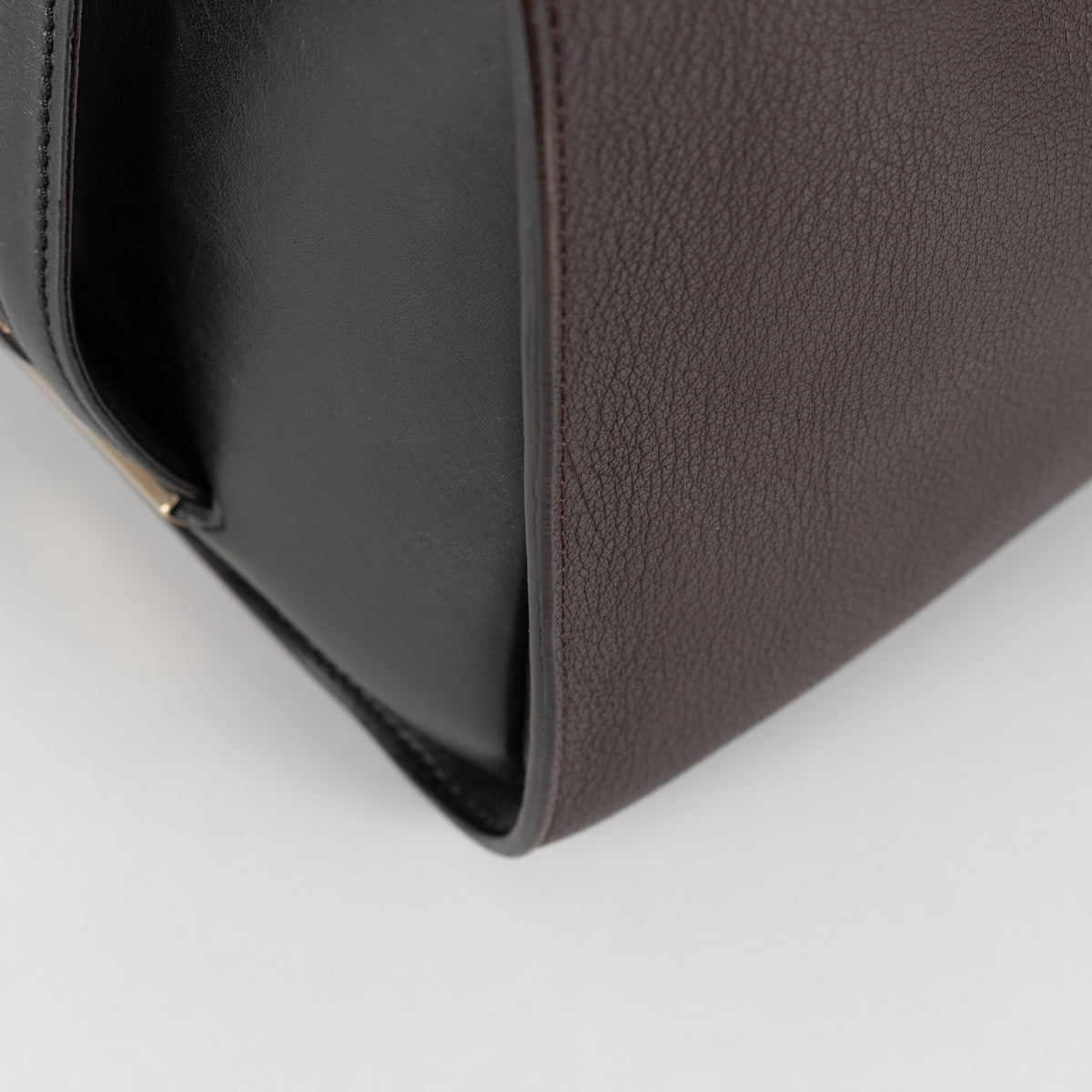 Victoria Beckham Number Brown Tote With Black Handles