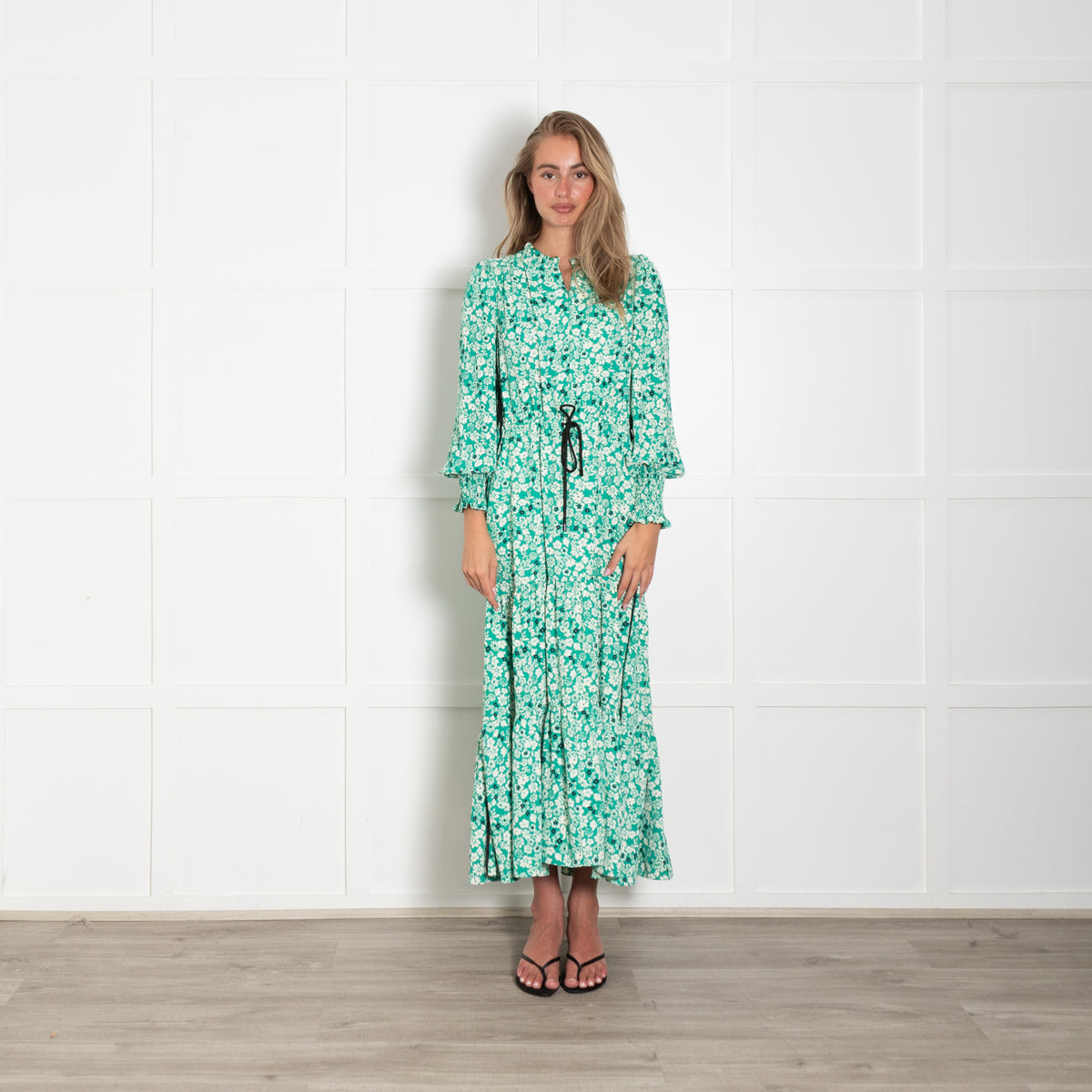 Me + Em Green Floral Maxi Dress